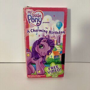 My Little Pony: A Charming Birthday VHS 2003 Hasbro Kids Video Combo Tested